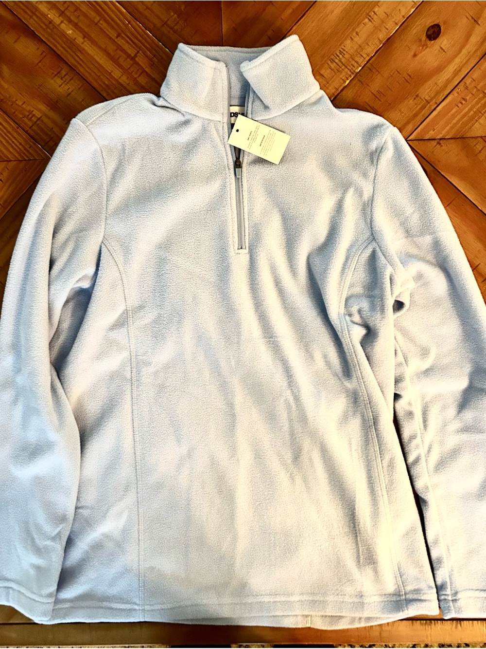 Light Blue Quarter-Zip Fleece Pullover